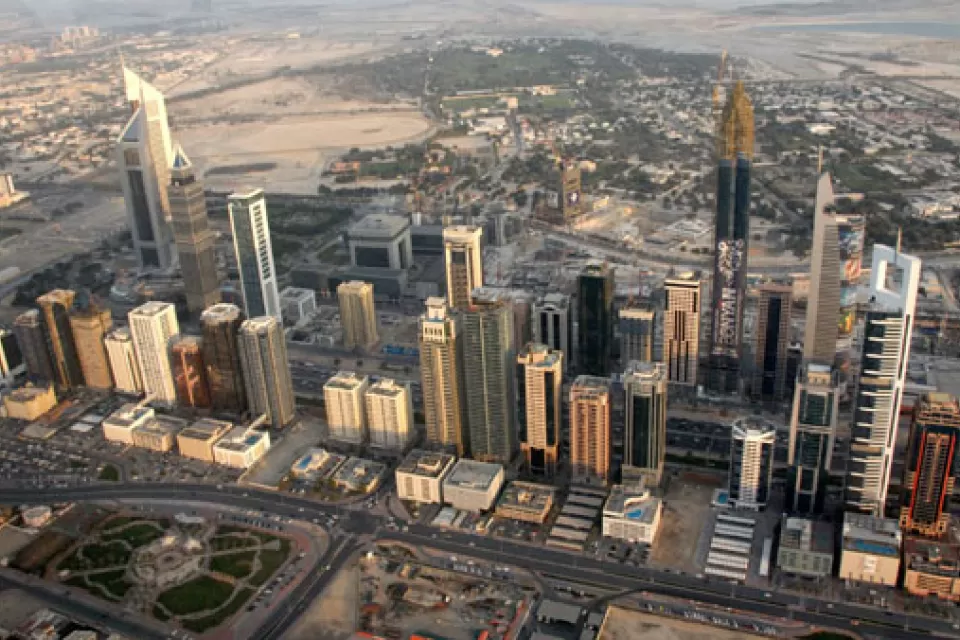 Sheikh Zayed Road under construction